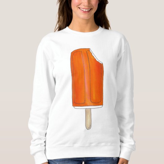 Orange Ice Creamsicle Popsicle Sweatshirt (Vorderseite)