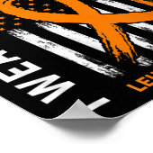 Orange ich bin ein Krieger Leukämie Bewusstsein Am Poster (Ecke)