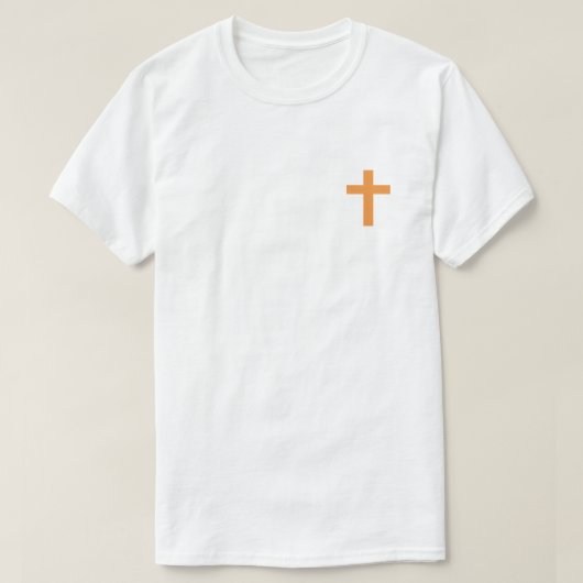 Orange ich glaube an Jesus T - Shirt (Design vorne)