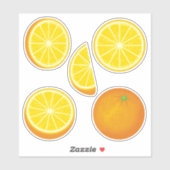 Orange Icon Set Stickers Aufkleber (Blatt)