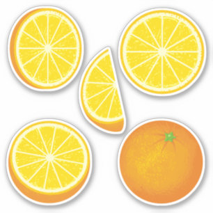Orange Icon Set Stickers Aufkleber