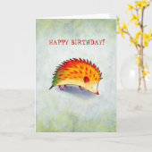 Orange Igels-Gruß-Karte (kundengerecht) Karte (Gelbe Blume)