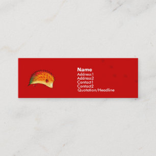 Orange Igels-Visitenkarte Mini Visitenkarte