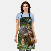 Orange Iguana, Belize Lizard Schürze (Getragen)