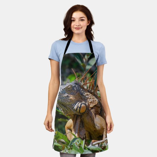 Orange Iguana, Belize Lizard Schürze (Getragen)