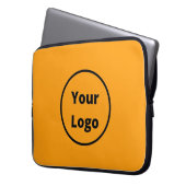Orange Ihr Logo hinzufügen Laptopschutzhülle (Vorderseite Links)