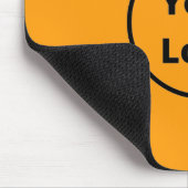 Orange Ihr Logo hinzufügen Mousepad (Ecke)