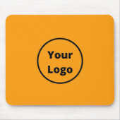 Orange Ihr Logo hinzufügen Mousepad (Vorne)