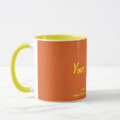 Orange, Ihr Text hier Tasse (Links)