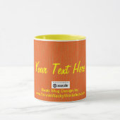 Orange, Ihr Text hier Tasse (Zentrum)