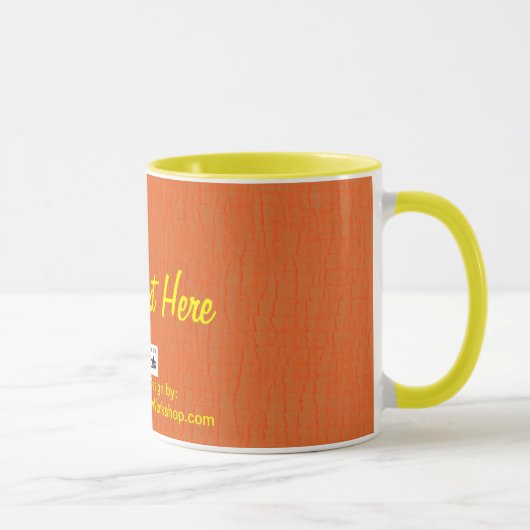 Orange, Ihr Text hier Tasse (Rechts)