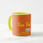 Orange, Ihr Text hier Tasse (Vorderseite Links)