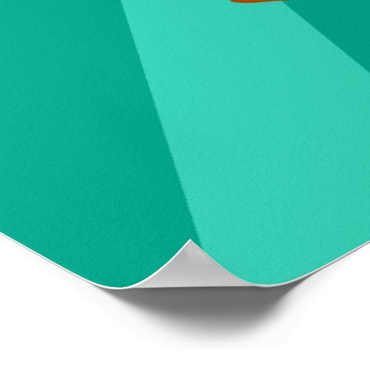 Orange Ika Poster (Ecke)