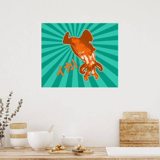 Orange Ika Poster (Küche)