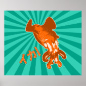 Orange Ika Poster (Vorne)