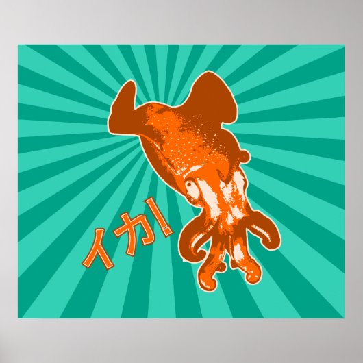 Orange Ika Poster (Vorne)
