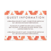 Orange Ikat Gastinformationen