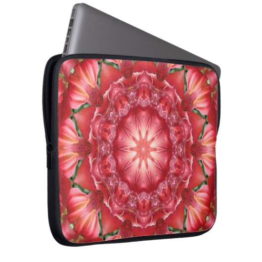 Orange Illusion Laptopschutzhülle (Vorne Rechts)