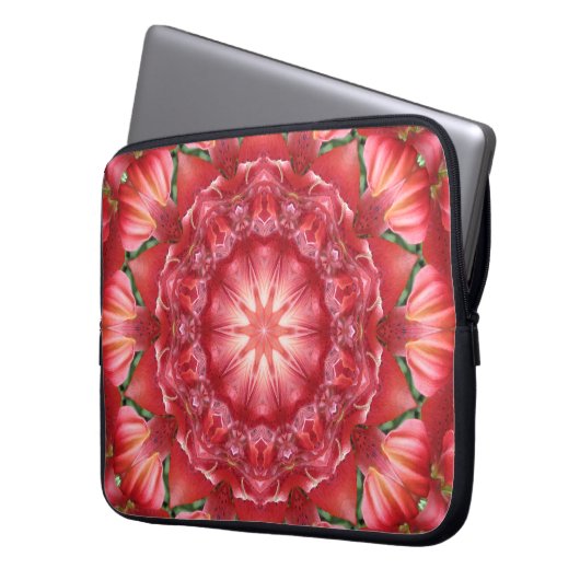 Orange Illusion Laptopschutzhülle (Vorderseite Links)