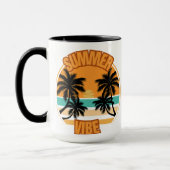 Orange Illustrative Summer Time Artwork Tasse (Links)