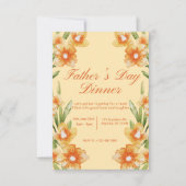 Orange Illustrative Vatertag Einladung (Vorderseite)