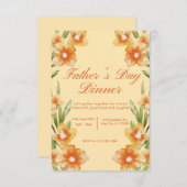 Orange Illustrative Vatertag Einladung (Vorne/Hinten)