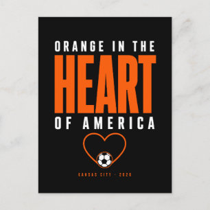 Orange im Herzen von Amerika Kansas City Feiertagspostkarte