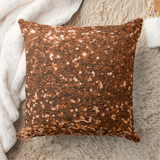 Orange Imitate Sequin Glitzer Throw Kissen