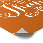 Orange immer dankbar Erntedank für Zitat Poster (Ecke)