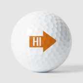 Orange Impact Arrow Golfball (Vorderseite)