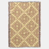 Orange in cremefarbenem arabesque Design Decke (Vorderseite Vertikal)