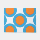 Orange in den blauen Punkten Fußmatte (Vorderseite)