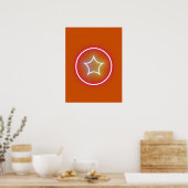 orange in star poster (Küche)