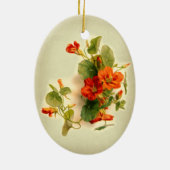Orange Indian Cress Keramik Ornament (Hinten)