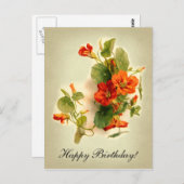 Orange Indian Cress Postkarte (Vorne/Hinten)