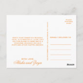 Orange Indian Paisley Vielen Dank Postkarte (Rückseite)