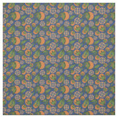 Orange Indigo Fruchtmuster Stoff (Muster)