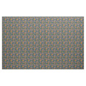 Orange Indigo Fruchtmuster Stoff (Fat Quarter (45,7 x 55,9 cm))
