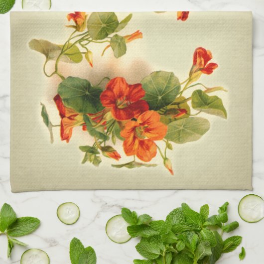 Orange indische Kresse Handtuch (Gefaltet)