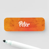 Orange-individuelle Name Namensschild (Beispiel)