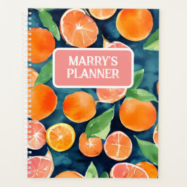 Orange Individuelle Name Planer