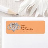 Orange Infinity Heart Address Labels (Insitu)