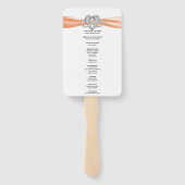 Orange Infinity Heart Wedding Program Fans Fächer (Rückseite)