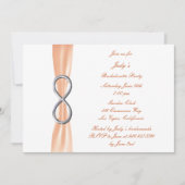 Orange Infinity Junggeselinnen-Abschied Einladung (Vorderseite)