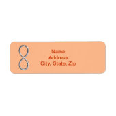 Orange Infinity Wedding Address Labels (Vorne)