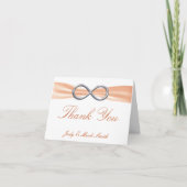 Orange Infinity Wedding Dankeschön Card Dankeskarte (Vorderseite)