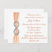 Orange Infinity Wedding Probe Dinner Einladung (Vorne/Hinten)