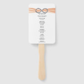 Orange Infinity Wedding Program Fans Fächer (Rückseite)