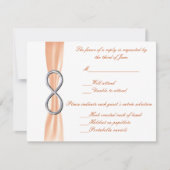 Orange Infinity Wedding Response Card RSVP Karte (Vorderseite)