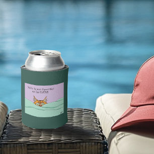 Orange Ingwer Lila Niedlich Katze Papa Vatertag Dosenkühler